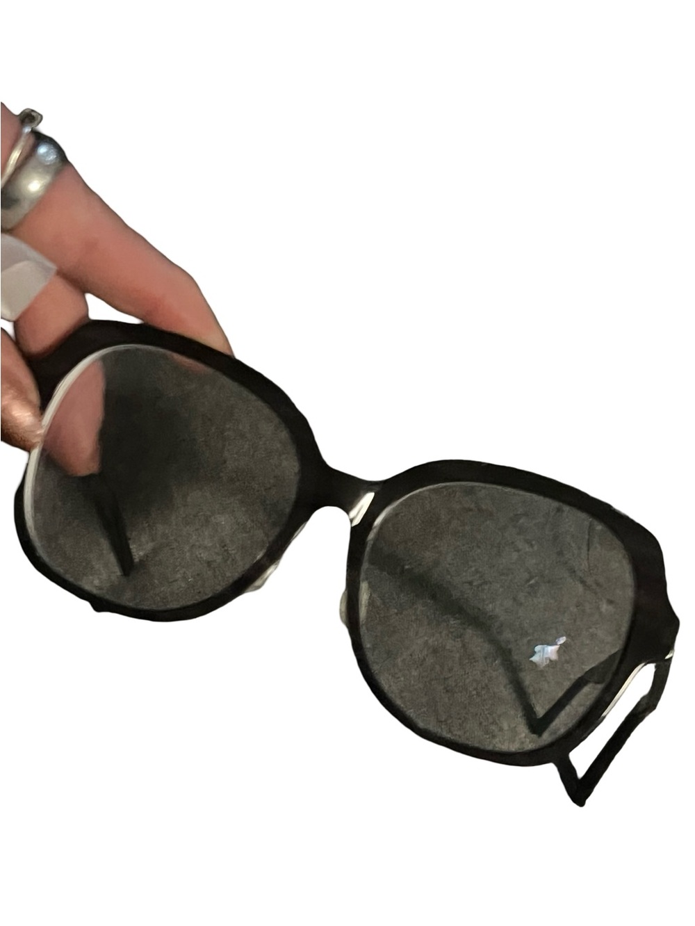 Women's Kits Black glasses frames only large vintage durable classic timeless